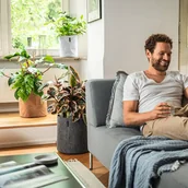 Donice - Lechuza Doniczka TRENDCOVER 32 Felt, all-in-one, ciemnoszara - miniaturka - grafika 1