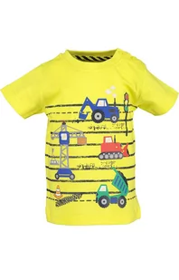 Koszulka chłopięca żółta z pojazdami budowlanymi - Koszulki dla chłopców - miniaturka - grafika 1