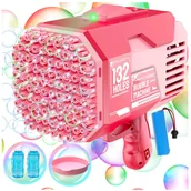 Bańki mydlane - Pistolet do baniek mydlanych z bazooką i 2x płynem Z937R - miniaturka - grafika 1