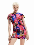 Sukienki - Desigual Sukienka codzienna Dijon 23SWVK45 Kolorowy Slim Fit - miniaturka - grafika 1