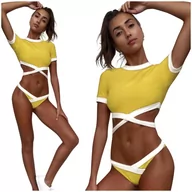 Stroje kąpielowe - STRÓJ KĄPIELOWY PLAŻOWY DWUCZĘŚCIOWY LAMÓWKA DAMSKI KOSTIUM BIKINI STRINGI KOSTIUM STRÓJ KĄPIELOWY DWUCZĘŚCIOWY PLAŻOWY DAMSKI LAMÓWKA BIKINI STRINGI - miniaturka - grafika 1