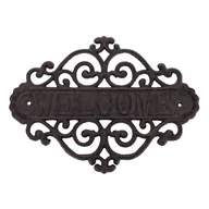 Pozostałe ozdoby ogrodowe - Tabliczka ozdobna Welcome 27 x 20 cm brązowo-czarny - miniaturka - grafika 1