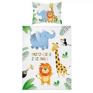 Pościel niemowlęca, zoo, 90 x 120 cm, zielona - Pościel dla dzieci - miniaturka - grafika 1