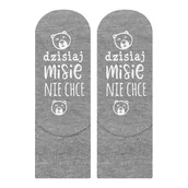 Skarpetki dla dzieci - Skarpetki dziecięce szare SOXO z napisami zabawne - 25–27 - miniaturka - grafika 1