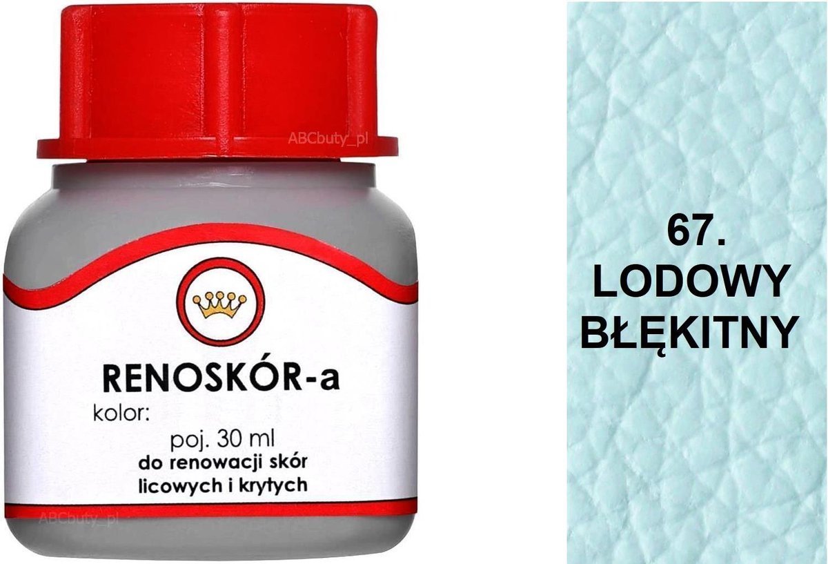 G10-01 LODOWY BŁĘKIT 67 RENOSKÓR FARBA DO BUTÓW WILBRA DO SKÓRY LICA LAKIER