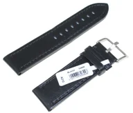 Akcesoria do zegarków - Skórzany pasek do zegarka 24 mm Chermond A212.24 czarny - miniaturka - grafika 1