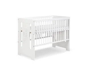 KLUPŚ - Łóżeczko dziecięce SAFARI 120x60 cm zajączek sosna/biały - Łóżeczka i kojce - miniaturka - grafika 1