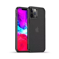 Etui i futerały do telefonów - Crong Hybrid Carbon - Etui iPhone 12 Pro Max (czarny) - miniaturka - grafika 1