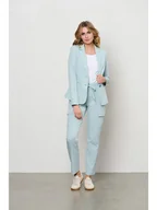 Spodnie damskie - Co Woman Bojówki "Pricilla" w kolorze błękitnym - miniaturka - grafika 1