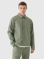 Kurtki i kamizelki sportowe męskie - Męska kurtka koszulowa przejściowa 4F 4FRSS24TTJAM0887 - zielony - miniaturka - grafika 1