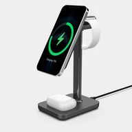 Ładowarki do telefonów - eSTUFF 3in1 Magnetic Wireless Charger - miniaturka - grafika 1