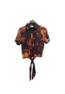 Koszule damskie - Camicia corta con nodo Donna TRASH AND LUXURY fantasia tie dye - miniaturka - grafika 1
