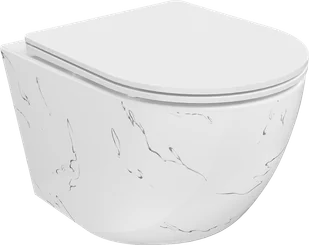 Mexen Lena miska wc Rimless z deską wolnoopadającą slim, duroplast, biała kamień - 30224093 - Miski WC - miniaturka - grafika 1