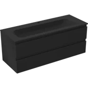 Szafki łazienkowe - Mexen Orio szafka łazienkowa 120 cm z umywalką Vela, 2 szuflady, czarna mat - 91A10-12047-2-BFF71-W23M71 - miniaturka - grafika 1