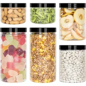 Pojemniki kuchenne - 6X SŁOIK POJEMNIK NA ŻYWNOŚĆ PRODUKTY SYPKIE 0,5L 1L 1,5L KAMAJU PRODUKT POL - miniaturka - grafika 1