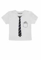 Krawaty i muchy męskie - T-shirt chłopięcy, biały, krawat, Kanz - miniaturka - grafika 1