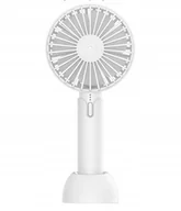 Akcesoria i części AGD - Wentylator mini WROHURT USB ładowany USB 3 tryby nadmuchu biały - miniaturka - grafika 1