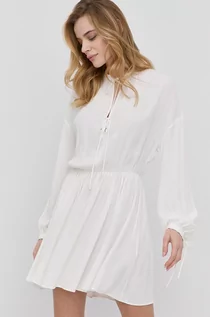 Sukienki - Patrizia Pepe sukienka kolor biały mini rozkloszowana - grafika 1