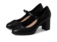 Czółenka - Clarks Damskie czółenka Bayla Nora, Czarna skóra, 9.5 - miniaturka - grafika 1