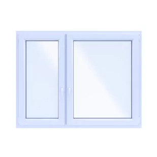 Okno PCV 2-szybowe fasadowe O19 białe 1465x1135 mm otwierane do wewnątrz lewe 5901171274595 - Okna - miniaturka - grafika 1