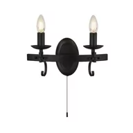 Lampy ścienne - Searchlight Lampa ścienna Cartwheel, 2-punktowa z włącznikiem - miniaturka - grafika 1