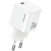 Ładowarki do telefonów - Ładowarka sieciowa USAMS JO Series CC260 20W USB-C + kabel USB-C/Lightning 1m biały - miniaturka - grafika 1