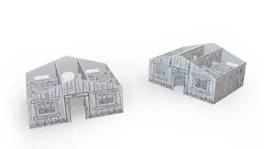 Stajnia z kartonu 3D Tekturaki - Kolorowanki, wyklejanki - miniaturka - grafika 1
