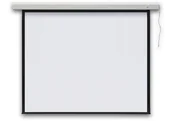 Ekrany projekcyjne - Ekran projekcyjny elektryczny ścienny z pilotem AUTOMAT 160x160 cm 81 cali - miniaturka - grafika 1