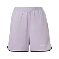 Spodenki damskie - Reebok Damskie szorty tożsamości, fioletowa Oasis, XL, Fioletowa Oasis, XL - miniaturka - grafika 1