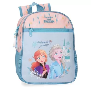 Joumma Disney Frozen Believe in The Journey Plecak przedszkolny adaptacyjny do wózka niebieski 23x28x10 cm Poliester 6,44L, Niebieski, Plecak przedszkolny z możliwością dostosowania do wózka - Plecaki szkolne i tornistry - miniaturka - grafika 1