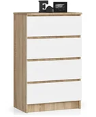 Komody - Skandynawska komoda z szufladami dąb sonoma + biały B1-H56 - miniaturka - grafika 1
