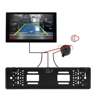 Kamera cofania i czujniki parkowania w ramce 12V - Czujniki parkowania - miniaturka - grafika 1