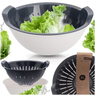 CEDZAK KUCHENNY Z MISKĄ 2W1 DURSZLAK SITKO MISKA SZARY ELA 3L ORION 124486 - Sitka CEDZAK KUCHENNY Z MISKĄ 2W1 DURSZLAK SITKO MISKA SZARY ELA 3L ORION 124486 - Sitka - miniaturka - grafika 1