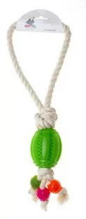 Comfy Zabawka Robbi Rugby Zielone + Sznur - Zabawki dla psów - miniaturka - grafika 1