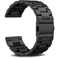 Akcesoria do smartwatchy - BRANSOLETA STALOWA CZARNA PASEK DO SMARTWATCH UNIWERSALNY 22mm - miniaturka - grafika 1