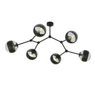 Lampy sufitowe - Emibig Space lampa sufitowa 6-punktowa czarna/stripe 1135/6 1135/6 - miniaturka - grafika 1