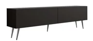 Szafki RTV - Szafka pod TV czarna matowa, chromowane nóżki, A: szer: 170 cm, wys: 52 cm, gł: 32 cm - miniaturka - grafika 1