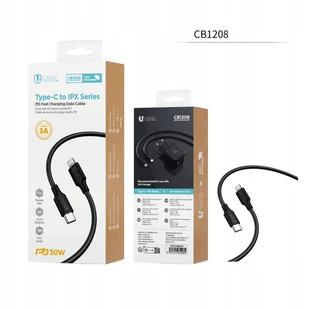 Kabel USB-C Lighting Szybkie Ładowanie Do Iphone 1 M Solidnie Wykonany 30W - Kable USB - miniaturka - grafika 1