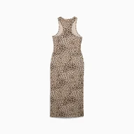 Sukienki - Sukienka damska Puma LEO LUXE SLIM AOP brązowa 63233991 - miniaturka - grafika 1