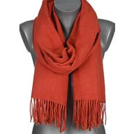 Apaszki i szaliki damskie - Szalik damski BAWEŁNIANY na prezent z frędzlami FG-10 RUDY - miniaturka - grafika 1