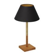 Lampy stojące - Luminex Table lamps 3808 Lampa stołowa lampka 1x60W E27 czarny/naturalny/złoty - miniaturka - grafika 1