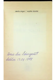 Smala stigar Wąskie ścieżki Autograf autora - Poezja - miniaturka - grafika 1