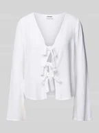 Bluzki damskie - Bluzka o kroju regular fit z wiązaniem model ‘LEILANI’ - miniaturka - grafika 1