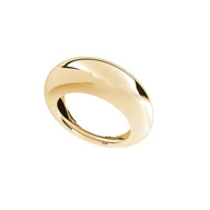 Pierścionki - Gładki pierścionek sygnet, srebro 925, XENIA x GIORRE : ROZMIAR PIERŚCIONKA - 15 UK:P Φ17,33 MM, Srebro - kolor pokrycia - Pokrycie żółtym 18K z.. - miniaturka - grafika 1