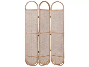 3-panelowy składany parawan pokojowy rattanowy 118 x 180 cm naturaly CORTONA - Parawany - miniaturka - grafika 1