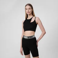 Koszulki sportowe damskie - Damski crop-top asymetryczny 4F 4FSS22TTSHF408 - miniaturka - grafika 1