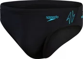 Kąpielówki męskie - Speedo Męskie kąpielówki Speedo HYPERBOOM SPL 7CM BRF AM black/bolt rozmiar 32 - miniaturka - grafika 1