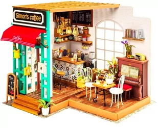 Robotime Technology (Suzhou) CO.,LTD. Składany Malowany Model Mini Kawiarnia DG109 - Puzzle - miniaturka - grafika 1