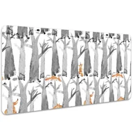 Podkładki na biurko - Mata na biurko dla dzieci Akwarelowy las 100x50 cm - miniaturka - grafika 1