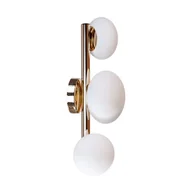 Lampy ścienne - Elegancka, złota lampa ścienna z kloszami ZM 1179 z serii OMI - miniaturka - grafika 1
